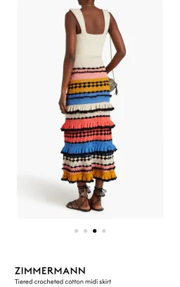 Zimmerman Crocheted Skirt Multi Size 1 / AU 10 for rent on The Volte - image 2
