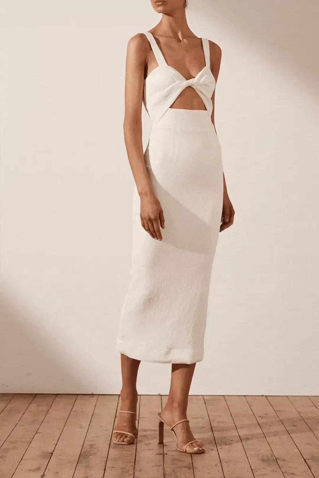 Shona Joy Simone Cut Out Dress In White Size 10 for rent on The Volte - main image