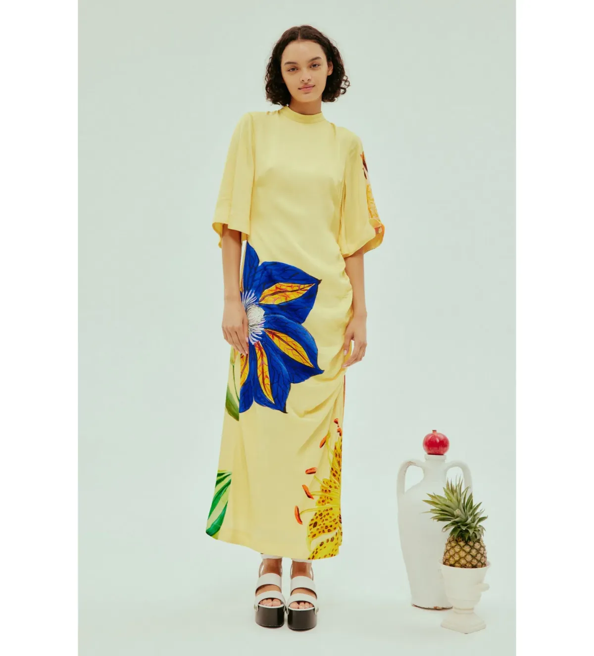 Alémais Dahlia Midi Dress Yellow Size 14 - Image 1