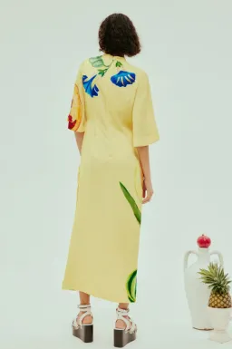 Alémais Dahlia Midi Dress Yellow Size 14 for rent on The Volte - image 4