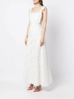 Rachel Gilbert Emilia Floral Lace Maxi Dress Ivory Size 12 for rent on The Volte - image 4
