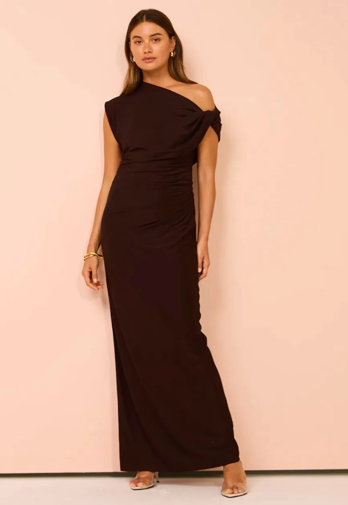 Camilla & Marc Annalise Dress Chocolate Brown Size 14 for rent on The Volte - main image
