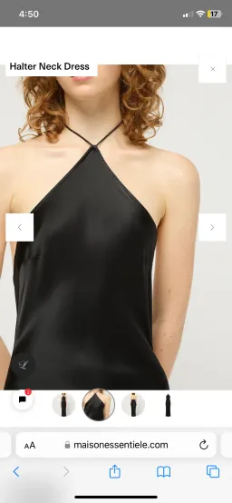 Maison essentiele halter neck dress Black S for rent on The Volte - image 2