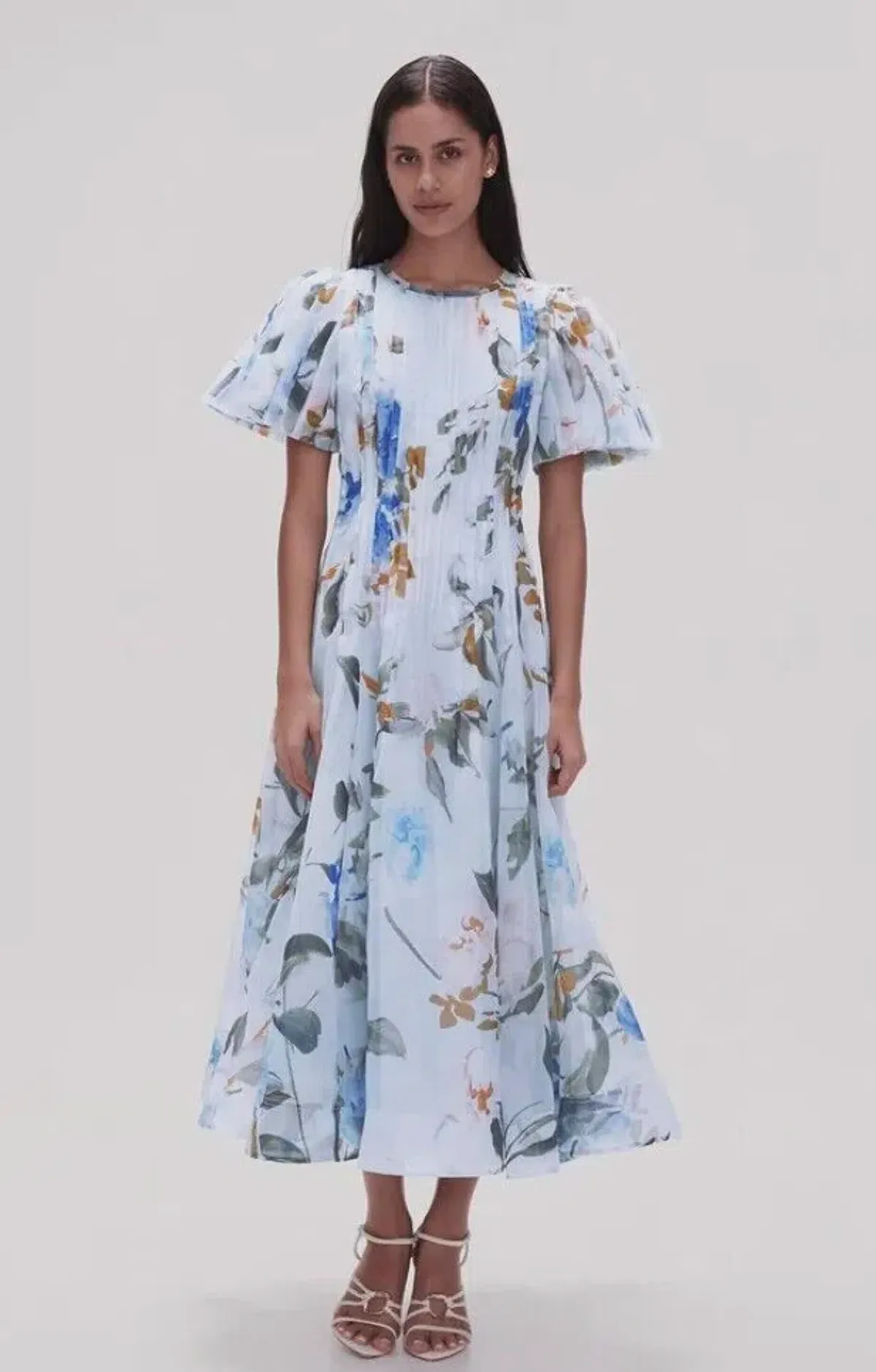 AJE Nova Pleated Midi Dress - Image 1