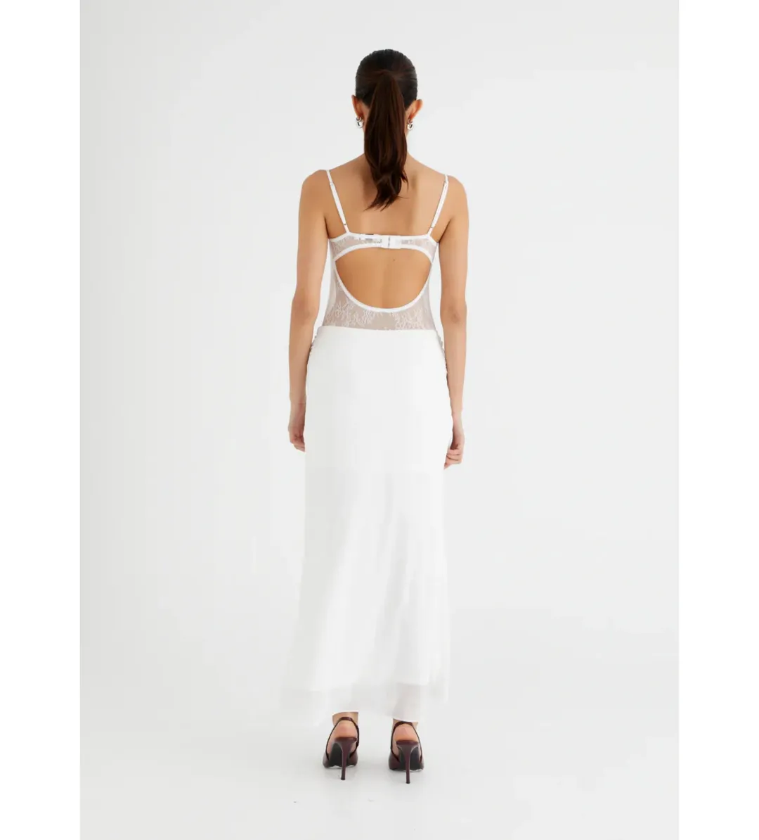 Benni Gabriel Maxi Dress White Size AU 6 for rent on The Volte - main image