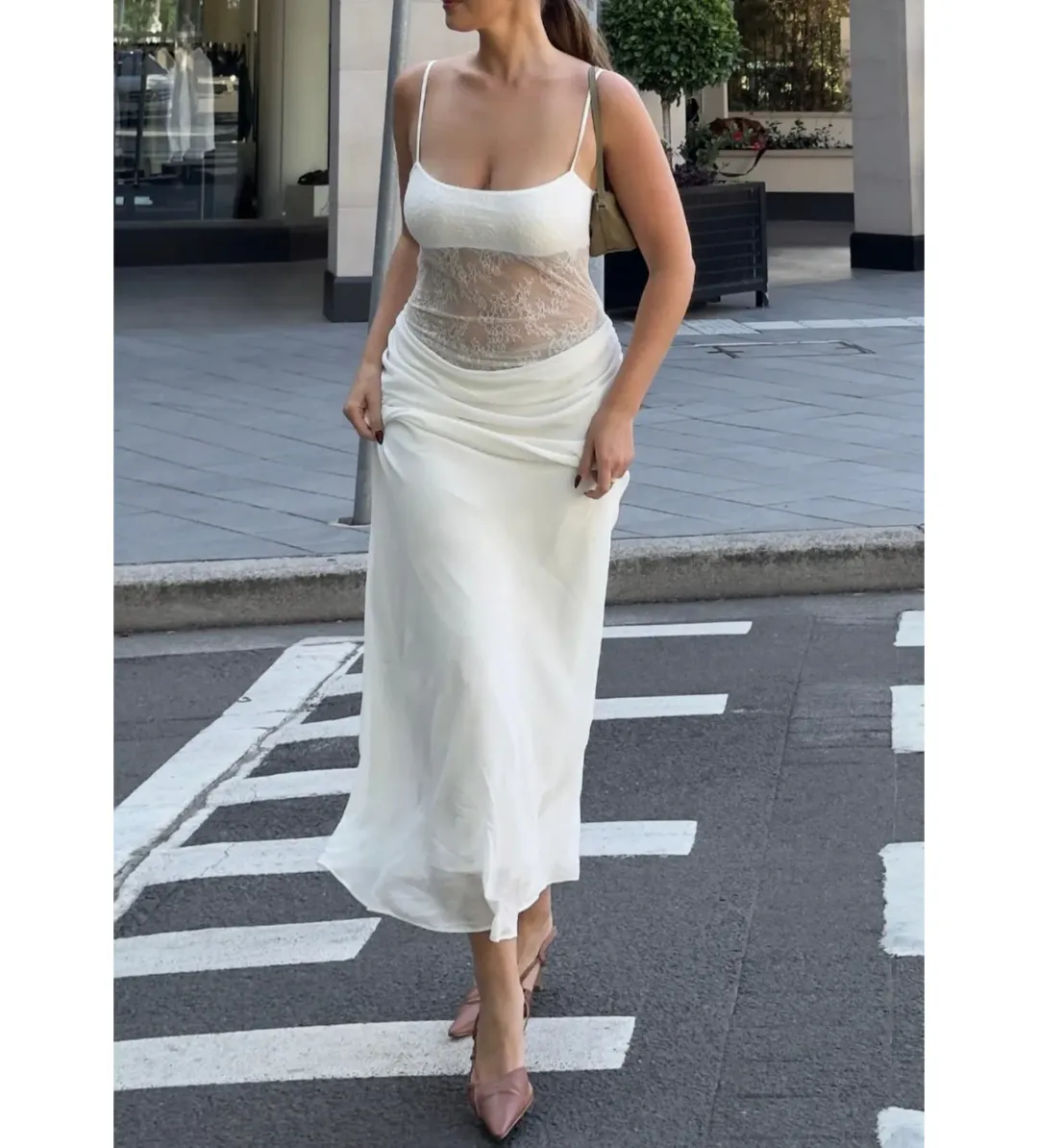 Benni Gabriel Maxi Dress White Size AU 6 for rent on The Volte - main image
