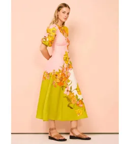 Alemais Silas Midi Dress In Floral Size AU 8 for rent on The Volte - image 3