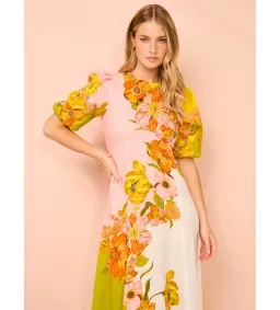 Alemais Silas Midi Dress In Floral Size AU 8 for rent on The Volte - image 2