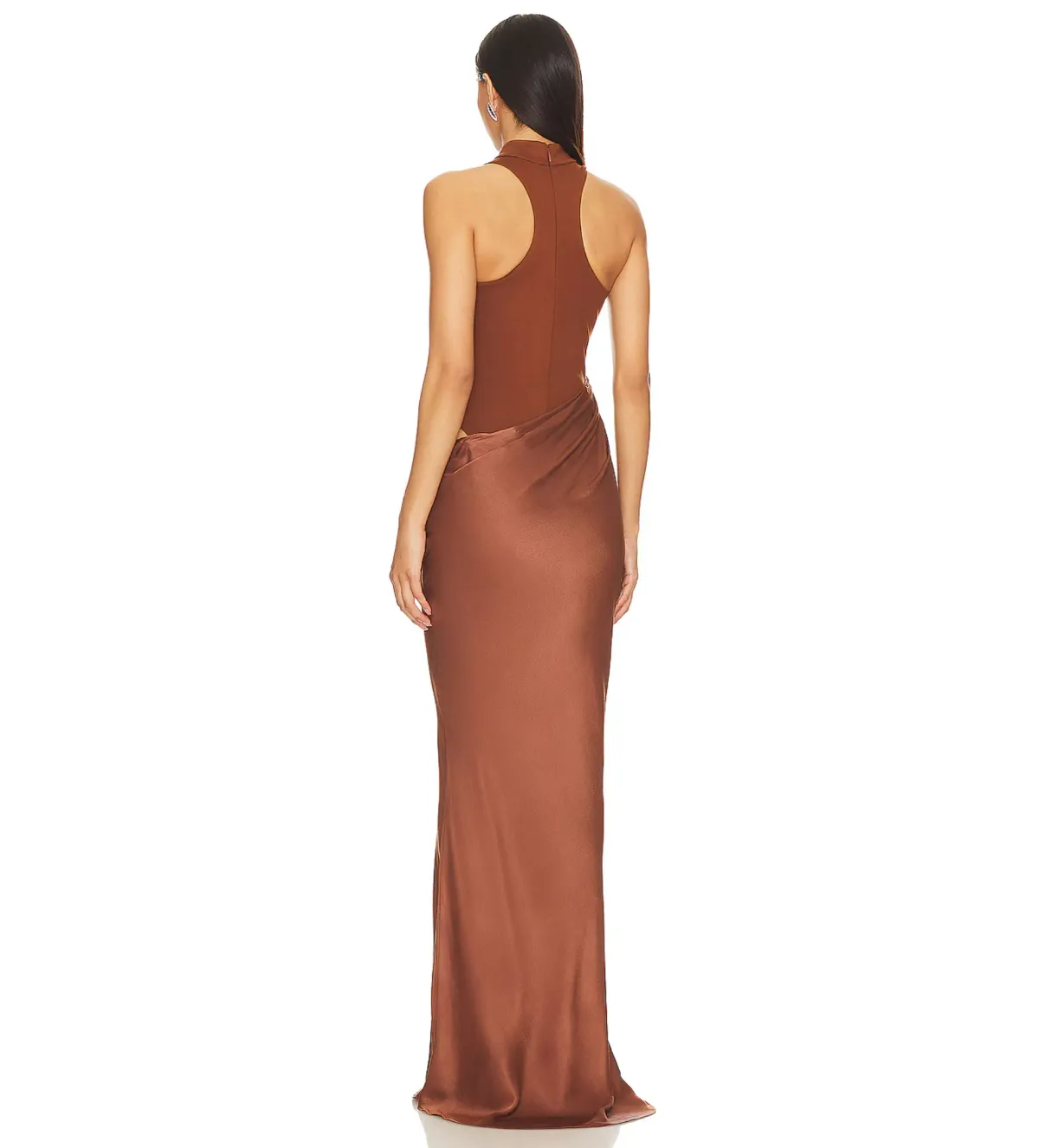 Camila Coelho Estrella Maxi Dress Nutshell Brown Size XS / AU 6 - Image 4