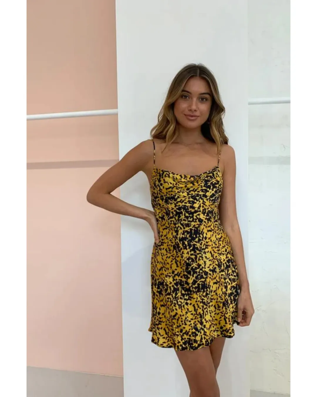 Bec & Bridge Turtle Rock Mini Dress Gold/Black Size AU 8 for rent on The Volte - main image