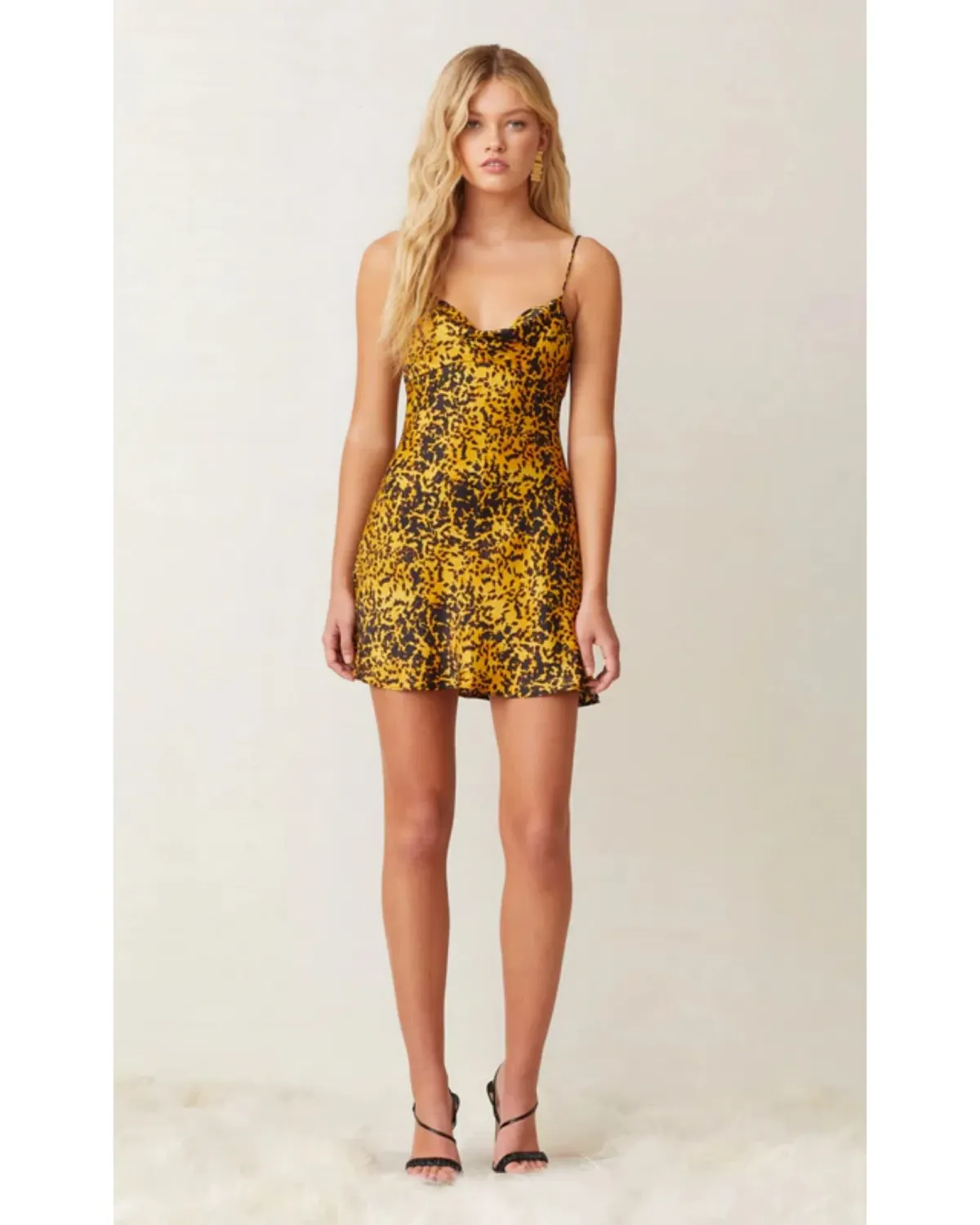 Bec & Bridge Turtle Rock Mini Dress Gold/Black Size AU 8 for rent on The Volte - main image
