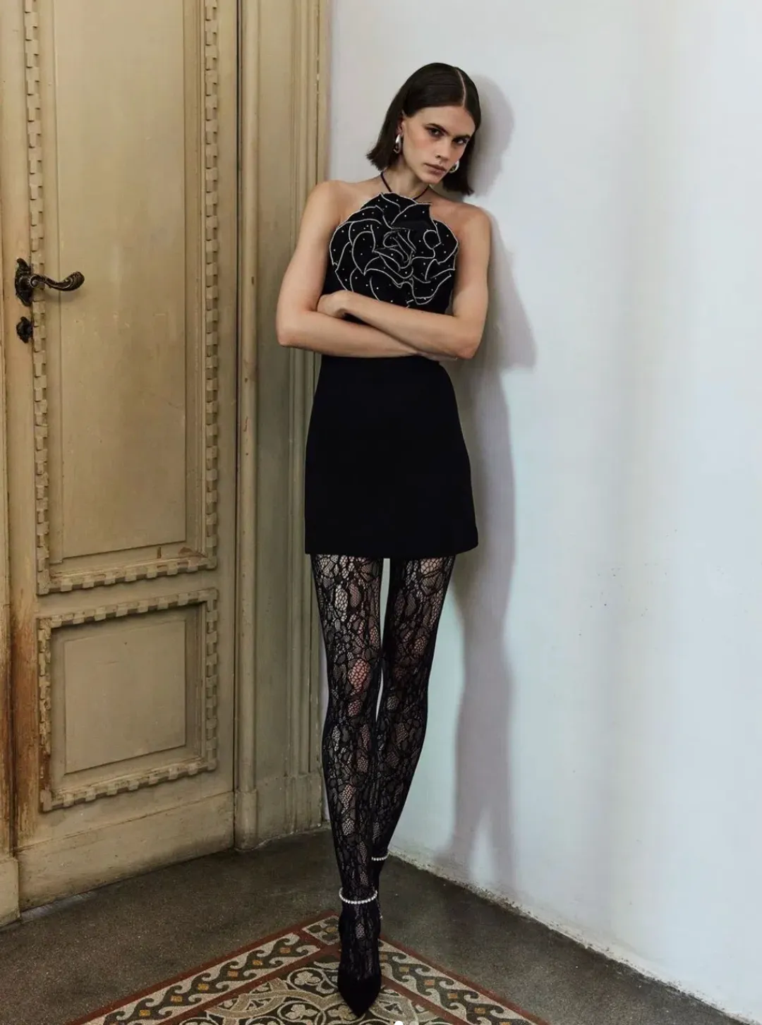 Rebecca Vallance Eliana Mini Dress Black Size AU 8 for rent on The Volte - main image