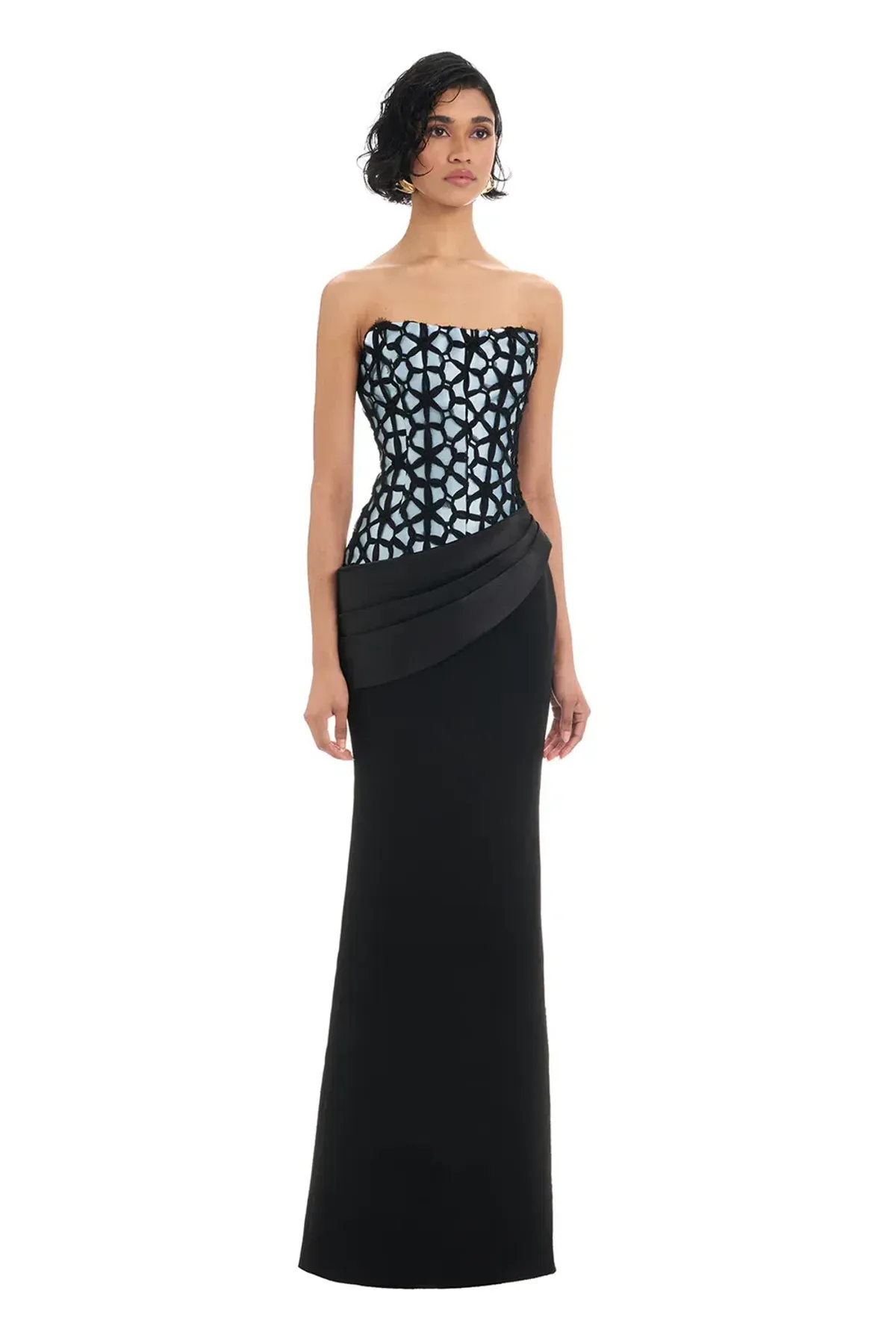 Eliya The Label Sidonia Gown Black/Blue Size M / AU 10 - Image 4