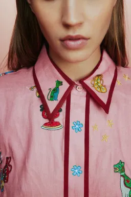 Alemais Timmy Embroidered Mini Dress Pink Size 16 for rent on The Volte - image 2