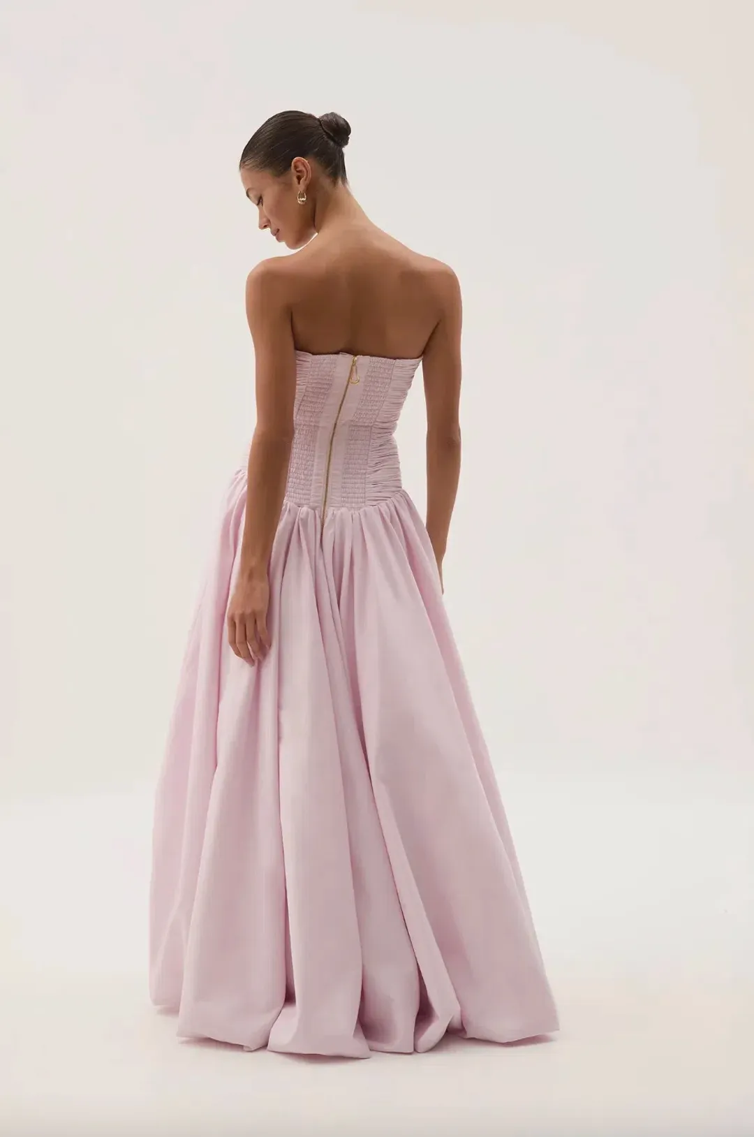 Aje Violette Bubble Hem Maxi Dress Pastel Pink Size 10 for rent on The Volte - main image