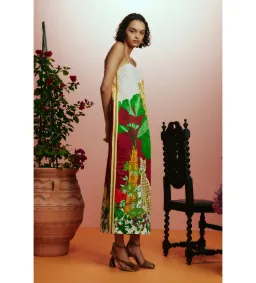 Alemais Tiger Slip Midi Dress Multi Size AU 12 for rent on The Volte - image 2
