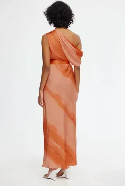 Acler Boise Midi Dress Melon Watercolour Size 14 for rent on The Volte - image 3
