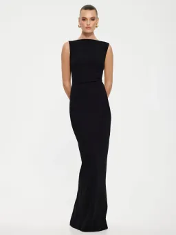 Effie Kats Verona Gown in Black Size 6 for rent on The Volte - image 1