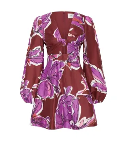 Aje Inflorescence Mini Dress in Bold Hibiscus Size AU 14 for rent on The Volte - image 6