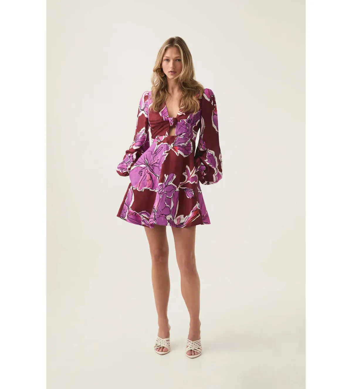 Aje Inflorescence Mini Dress in Bold Hibiscus Size AU 14 for rent on The Volte - main image