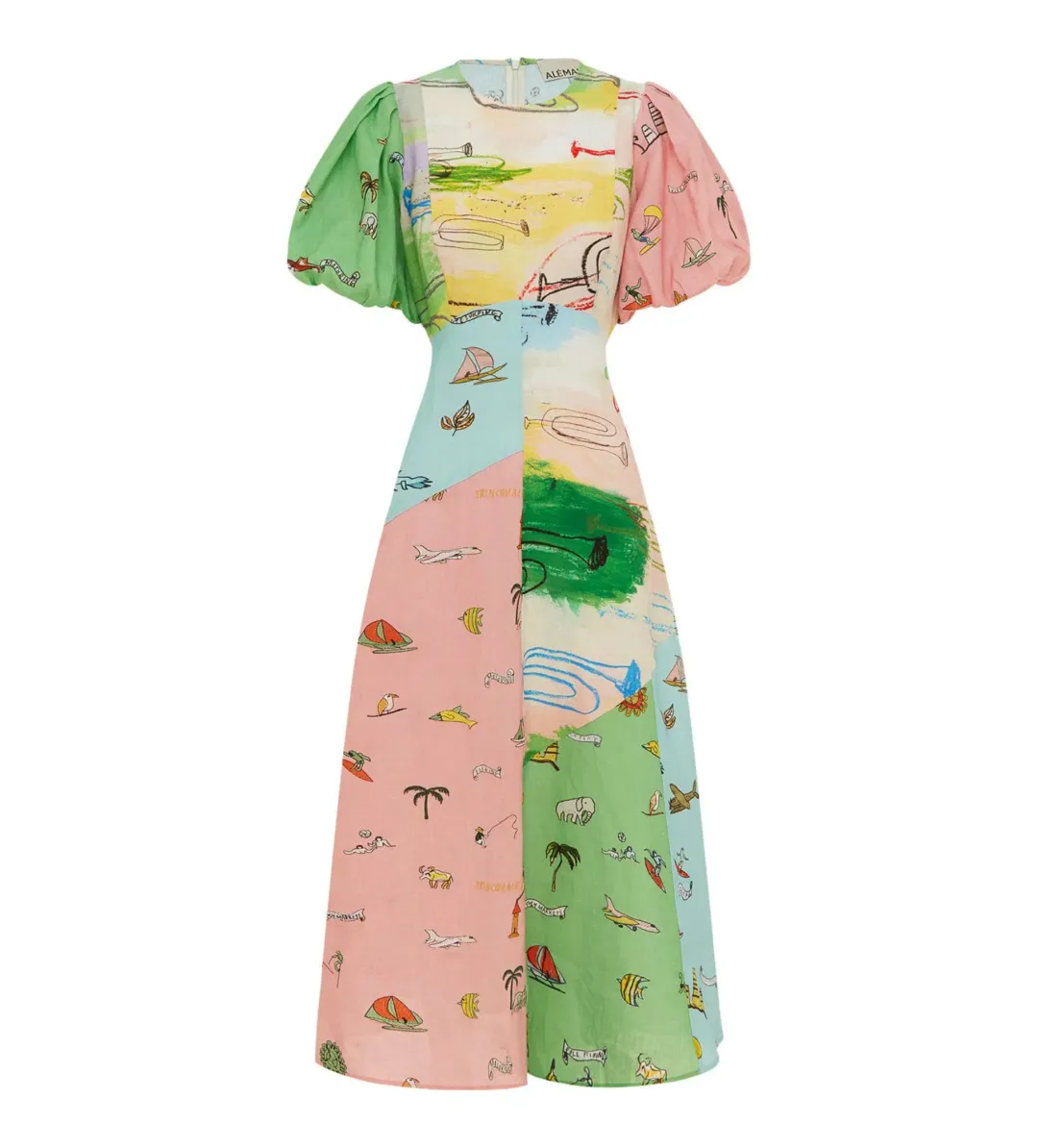 Alemais Jet Midi Dress Multi Size AU 12 for rent on The Volte - main image