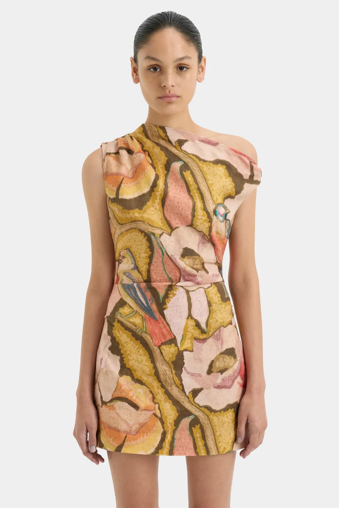 Sir the Label Talulah Knot Mini Dress Sanderling Floral Size 4 / AU 14 for rent on The Volte - main image
