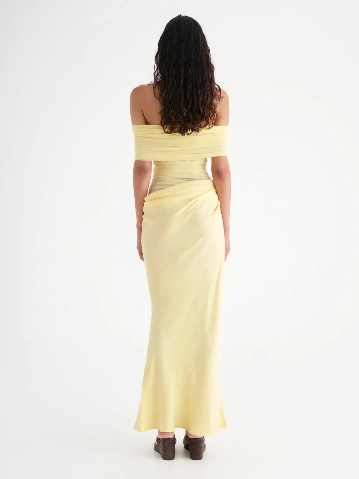 Benni Nico Off Shoulder Maxi Dress Butter Size 10 - Image 3
