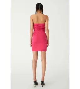 MISHA Alston Crepe Mini Dress Raspberry Pink Size 8/S for rent on The Volte - image 3