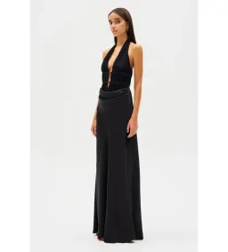 Misha Celine Satin Maxi Dress Black Size 8/S for rent on The Volte - image 2
