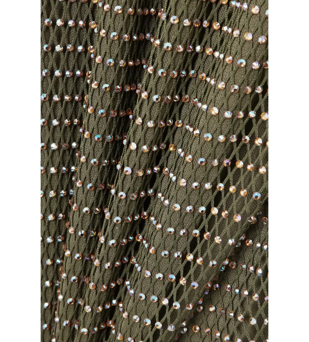 Self Portrait Crystal-embellished Fishnet Gown Green Size AU 8 for rent on The Volte - main image