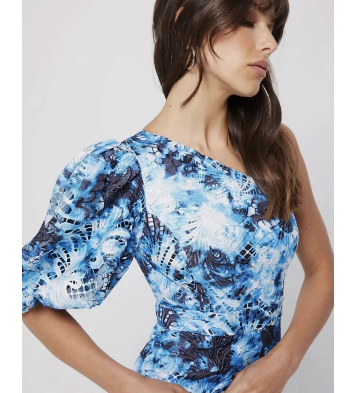 Mossman High Rise Maxi Dress in Blue Tie Dye Size AU 14 - Image 5