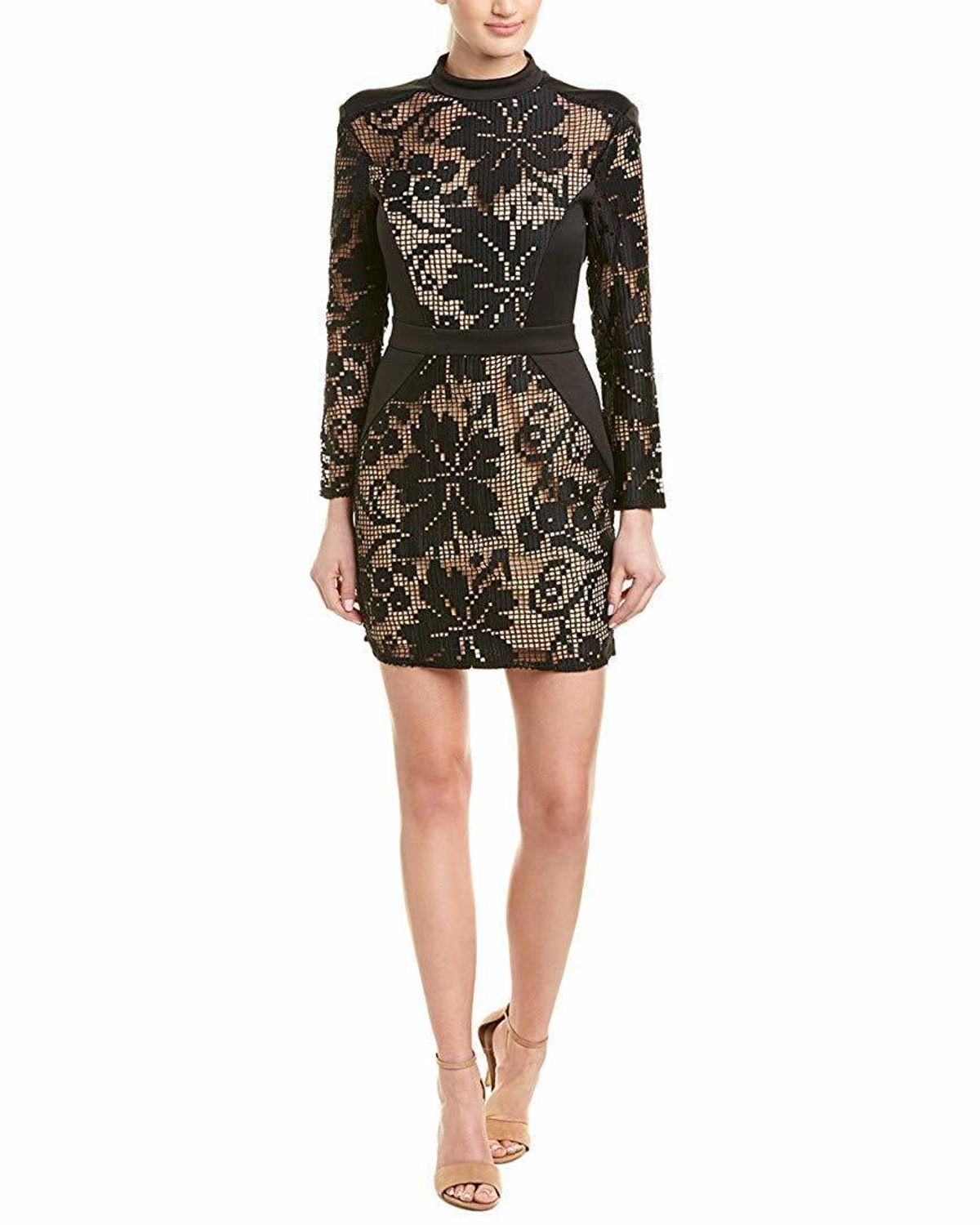 Elliat Womens Muse Party Black Lace Dress Size 12 - Image 1