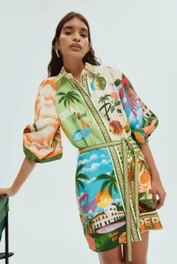 Alémais Paradiso Mini Dress Print Size 14 for rent on The Volte - image 2