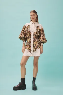 Alémais Isabella Panel Mini Dress Floral Multi Size 14 for rent on The Volte - image 1