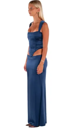 I Am Delilah Valerie Corset and Maxi Skirt Set in Midnight Blue Size S / AU 8 for rent on The Volte - image 4