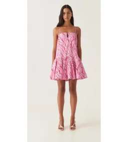 Aje Willow Sweetheart Mini Dress in Dappled Flame Size AU 10 for rent on The Volte - image 1