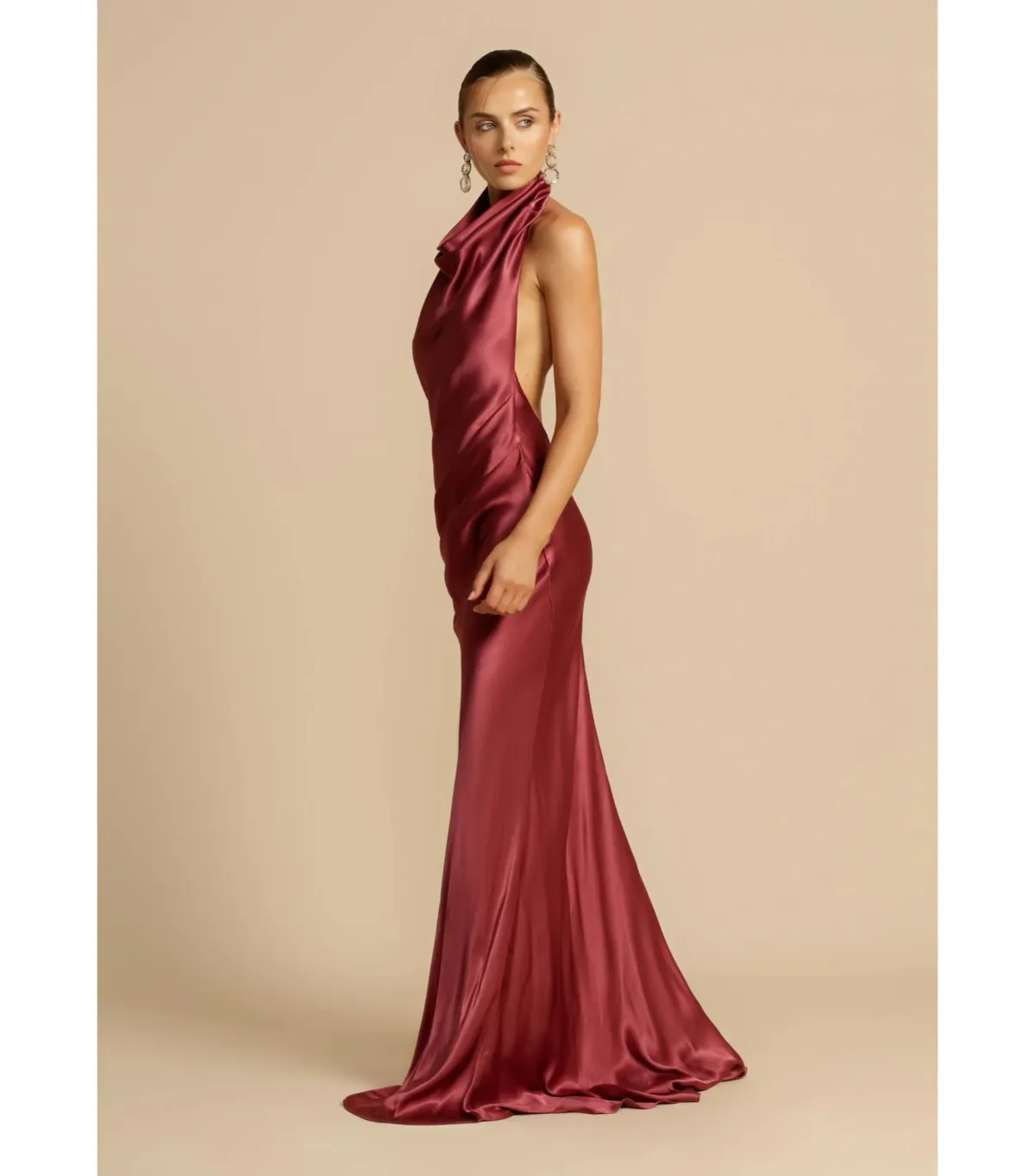Arcina Ori Gaia Dress Rich Plum Hue Size AU 8 - Image 2