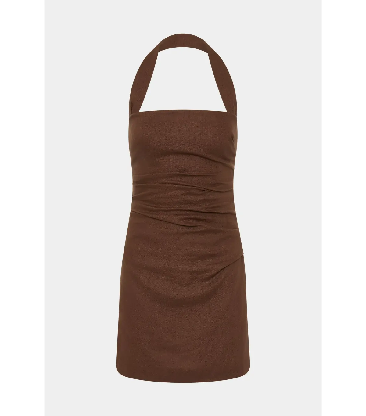 Sir the Label Noemi Halter Mini Dress in Chocolate Size AU 4 - Image 5