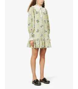 Alémais Sofia Mini Dress in Olive Size AU 14 for rent on The Volte - image 2