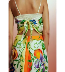 Alemais Flores High Waisted Short and Scarf Top Set Print Size AU 8 for rent on The Volte - image 4