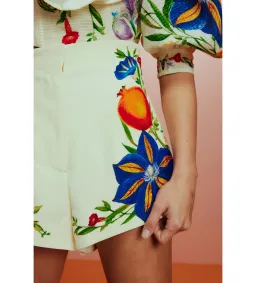 Alemais Flores High Waisted Short and Scarf Top Set Print Size AU 8 for rent on The Volte - image 5