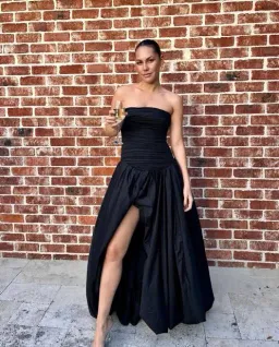 Aje Violette Bubble Hem Maxi Dress Black Size AU 14 for rent on The Volte - image 5