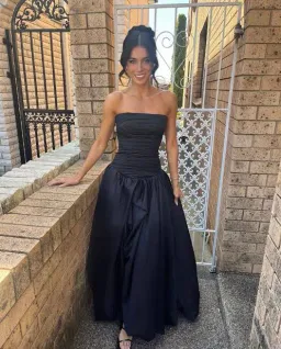 Aje Violette Bubble Hem Maxi Dress Black Size AU 10 for rent on The Volte - image 4