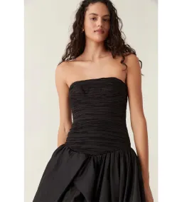 Aje Violette Bubble Hem Maxi Dress Black Size AU 10 for rent on The Volte - image 2