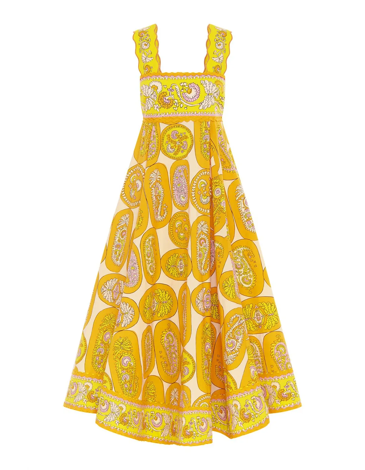 Alemais Diana Summer Dress Yellow Print Size AU 8 - Image 5