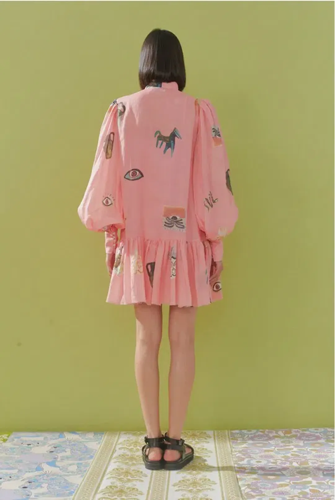Alémais Cleo Mini Dress Pink Size 8 for rent on The Volte - main image