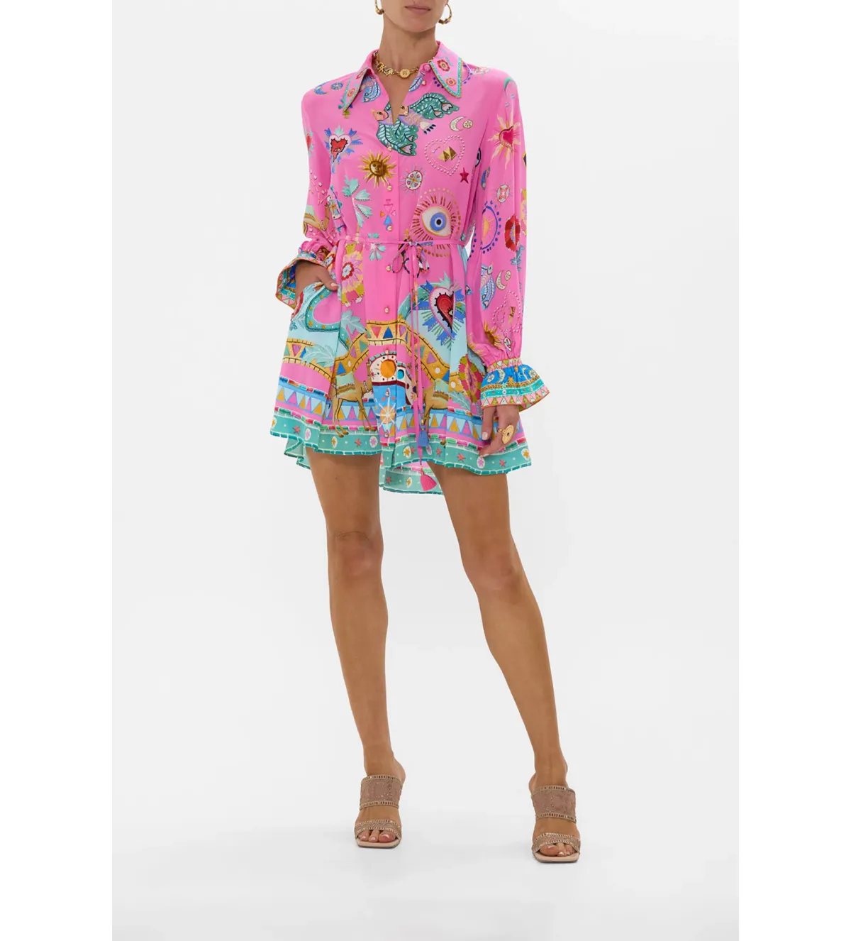 Camilla Shift Shirt Dess Rainbow Roads Size XS/Au 8 - Image 1