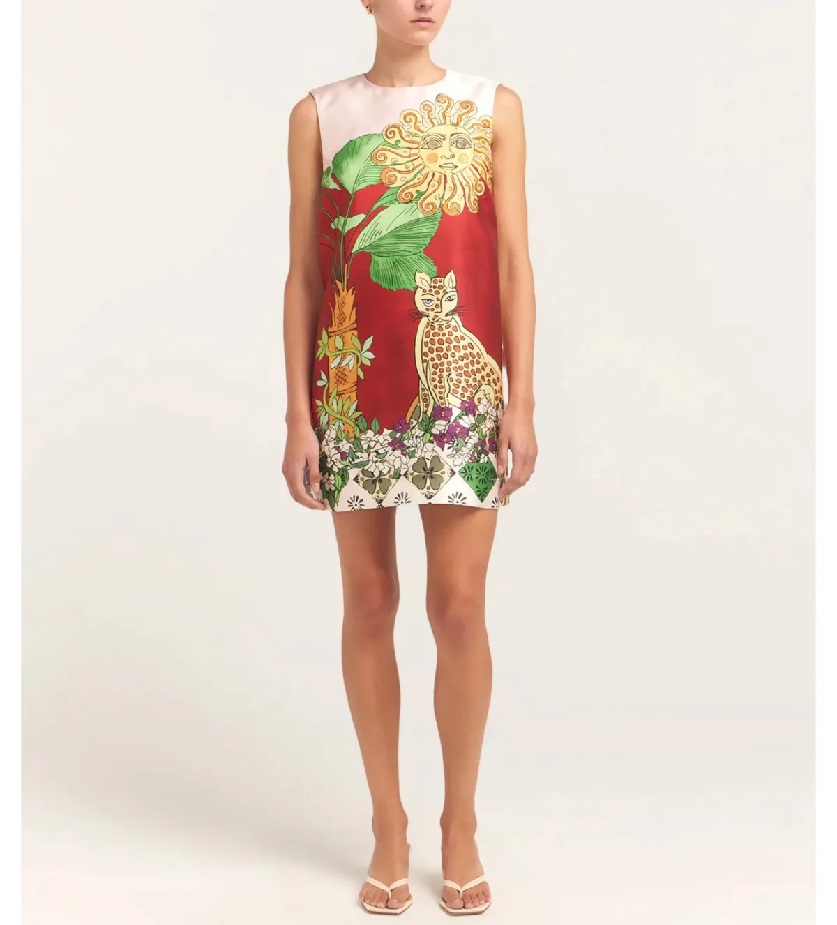 Alemais Tiger Mini Dress Multi Size AU 12 for rent on The Volte - main image