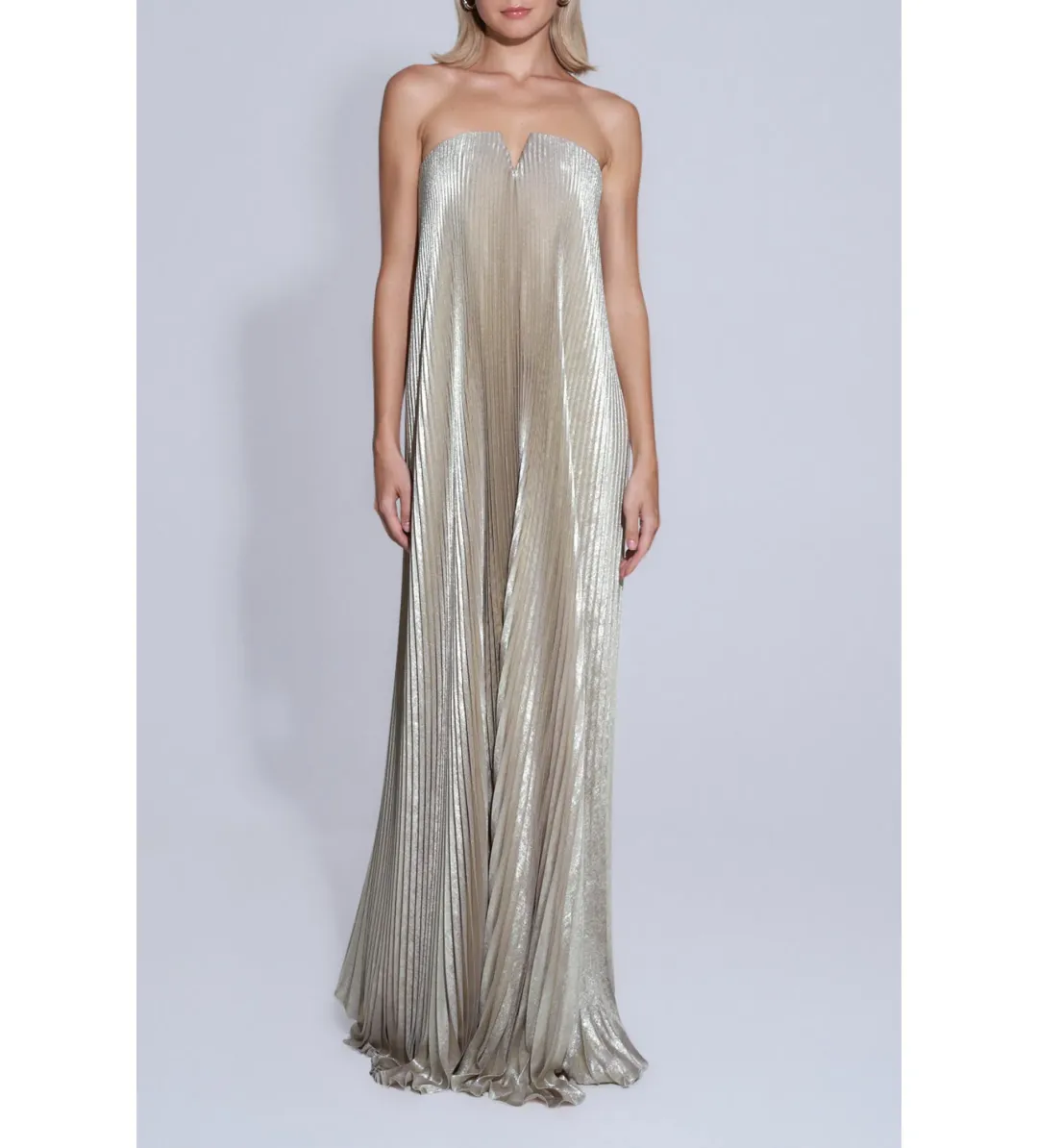 Lidee Black Tie Gown Gold ShimmerSize 8 for rent on The Volte - main image