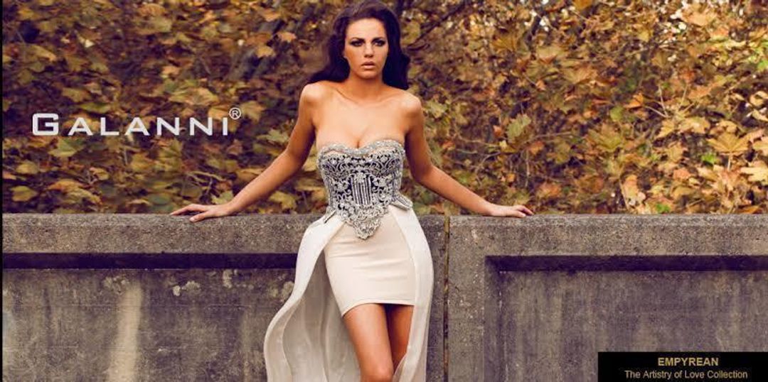 Galanni Dress Beaded Blush Sz 8 for rent on The Volte - main image